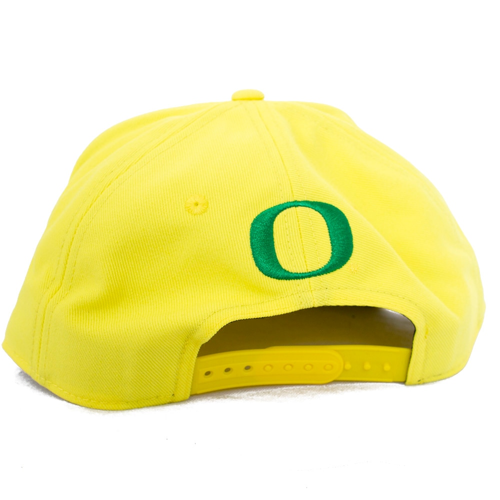 Classic Oregon O, Nike, Yellow, Flatbill, Polyester Blend, Accessories, Unisex, Pro, Square, Pillbox, 1876, Adjustable, Hat, 812076